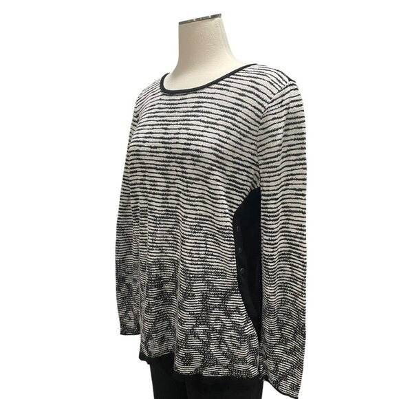 Zozo Womens XL Striped Long Sleeve Button Detail Sweater Casual Lightweight Fall - Picture 6 of 11